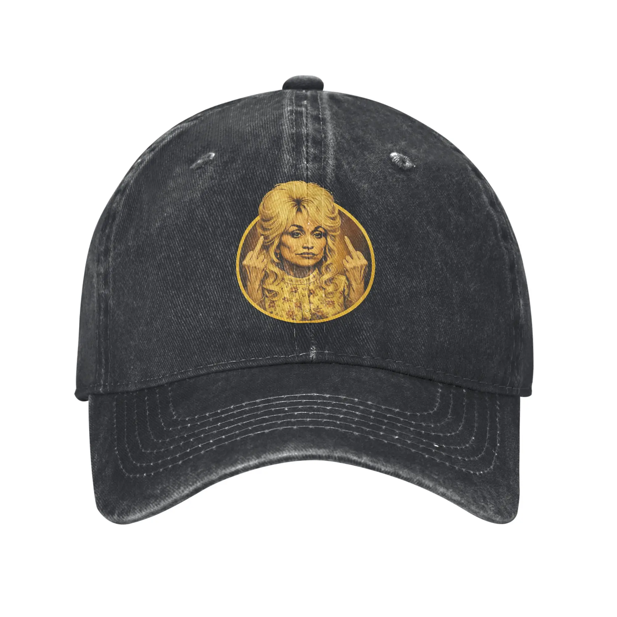Singer D-Dolly Parton Baseball Caps Classic Distressed Denim Washed  Snapback Hat for Men Women Summer Adjustable Fit Hats Cap