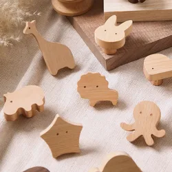 Maniglie per armadietti per animali in legno ganci per nuvole in legno maniglie per mobili per armadi e cassetti manopole per porte maniglie per porte dell'armadio da cucina