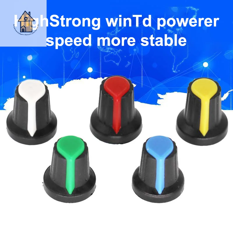 

Pack of 30, Multicolored Potentiometer Encoder Knob Covers, AG2, 15X17mm Caps