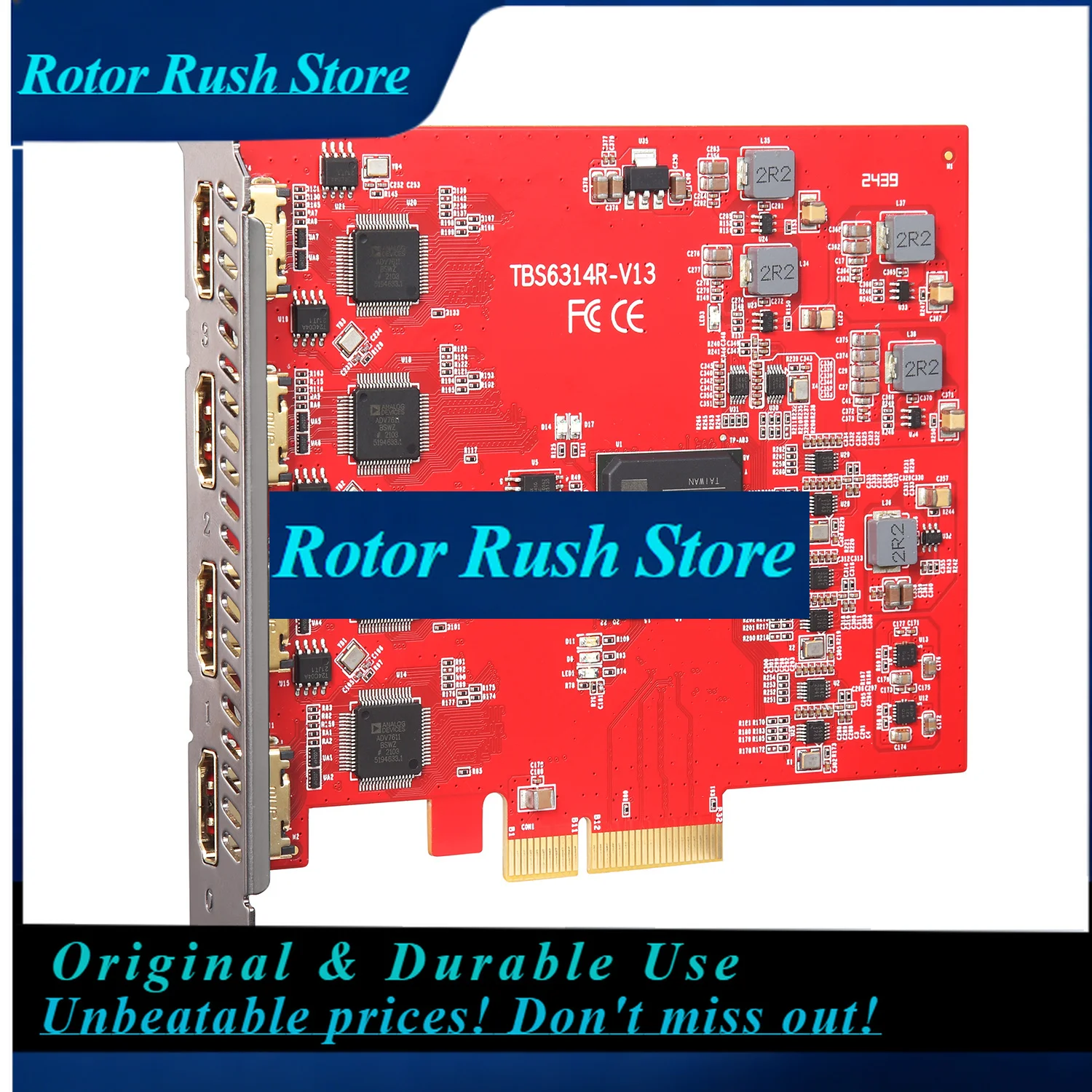 RoRuSTBS6314R Quad 1080p@60hz Video Capture Card Data Recorder For Live Streaming/game Recording/broadcasting Support Obs