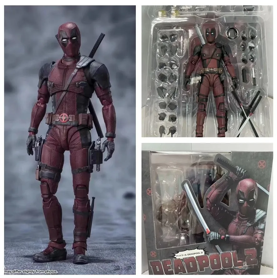 SHFiguarts Deadpool 2 X-Men PVC Anime Figure Model Collectible Toy Doll 16cm