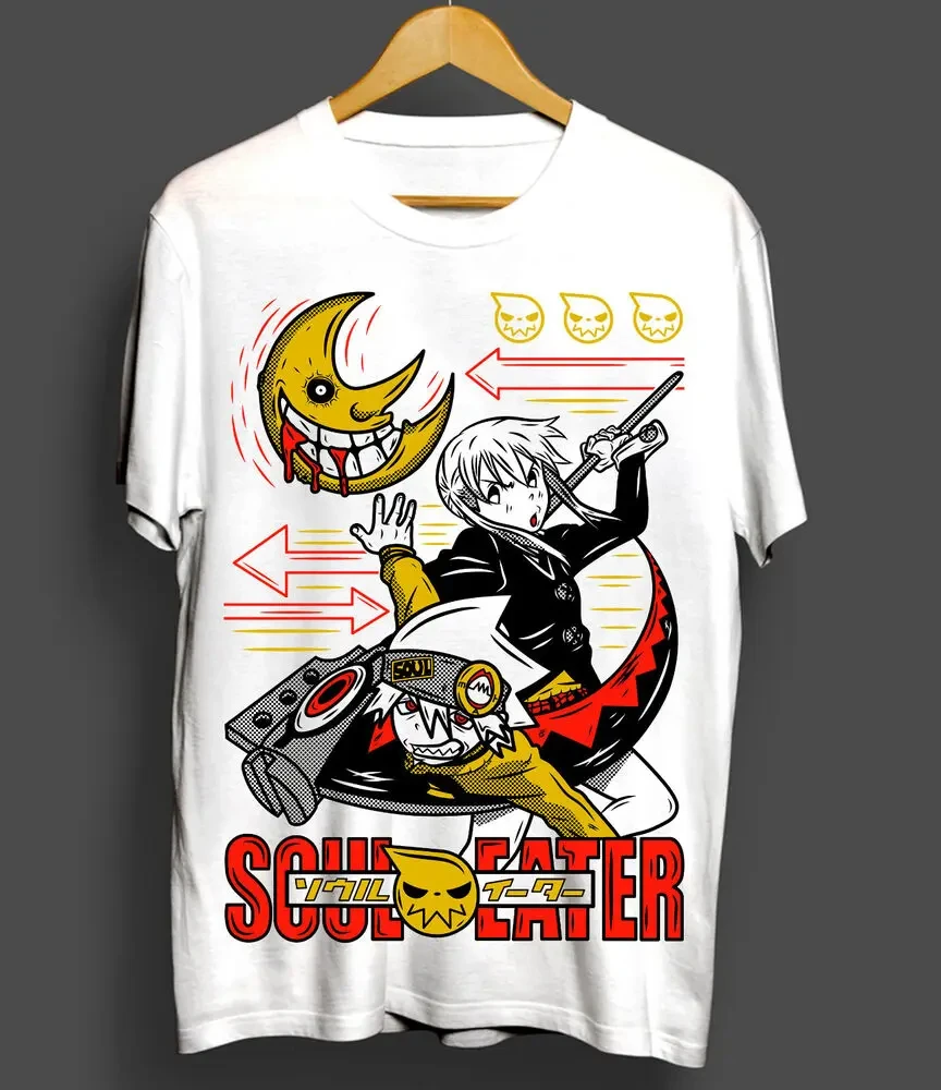 Soul Eater T-Shirt Death The Kid Japanese Anime Manga Black Star Shirt All Size Graphic T Shirts Gothic Goth Pro Choice Y2k Top