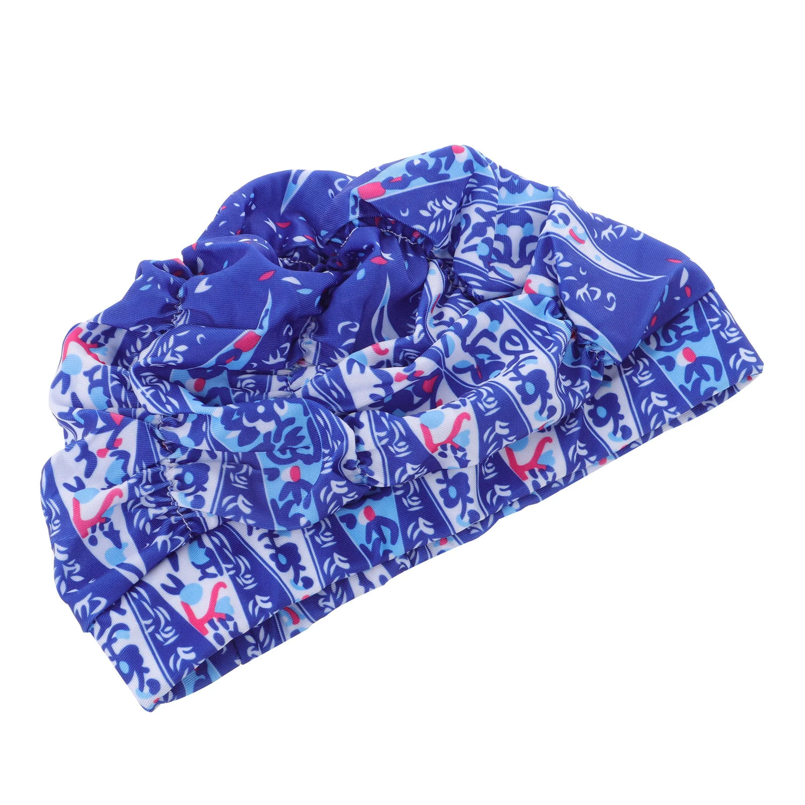 

Swimming Cap Men Pleated Adult Comfortable Caps Long Hair Cloth Miss Fabric Hat