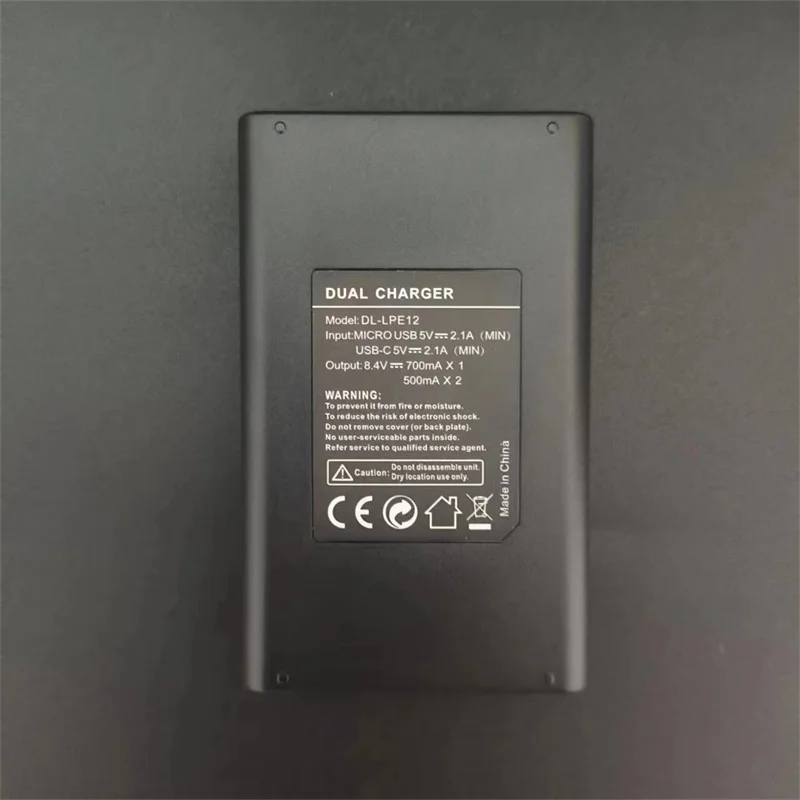 USB Dual Battery Charger for Canon LP-E12 EOS 100D M2 M10 M50 M50 Mark II M100 M200 Rebel SL1 PowerShot SX70 HS