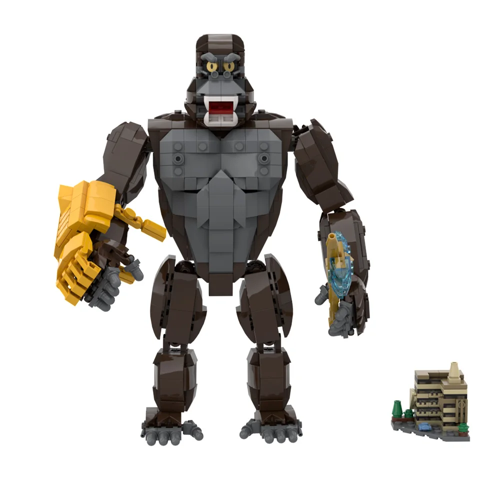 MOC Kingkongs Orangutan Model Building Blocks Monster Movie Kiko Battle Action Figure Animal Mecha Assembled Bricks Toy Gift