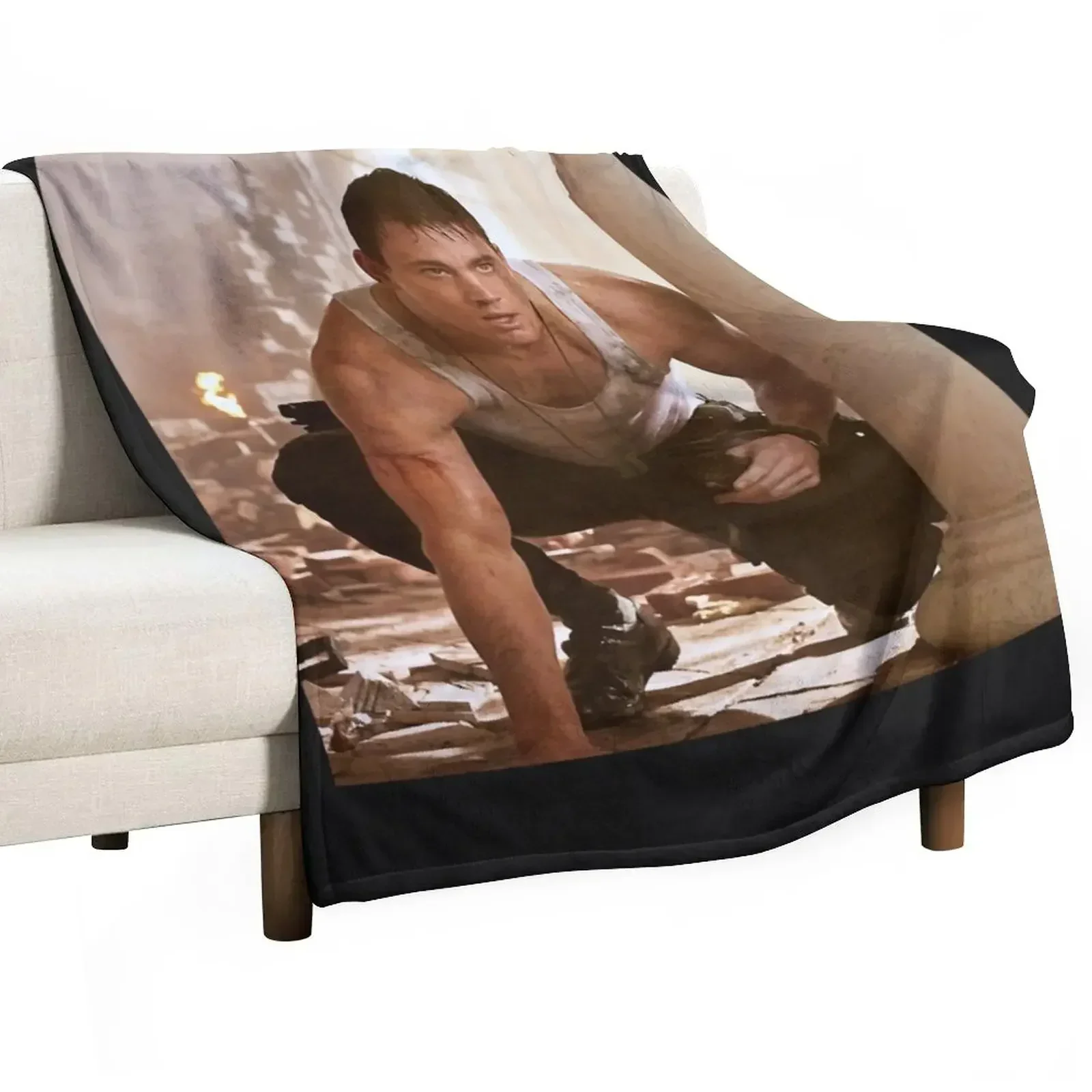 Channing Tatum Scene Throw Blanket Soft Beds for sofa Beautifuls Blankets