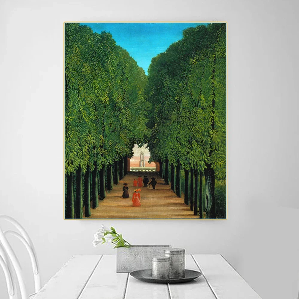 Citon Henri · Rousseau 《La avenida en el parque en la nube de San", pintura al óleo en lienzo, imagen artística, decoración de pared, decoración moderna para el hogar