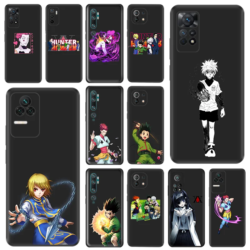 Phone Case For Redmi 10C 10A Note 11 Pro 10 s 11s Hunter X Hunter Killua-Zoldyck Xiaomi 10t 11t Lite Black Soft Protective Cover