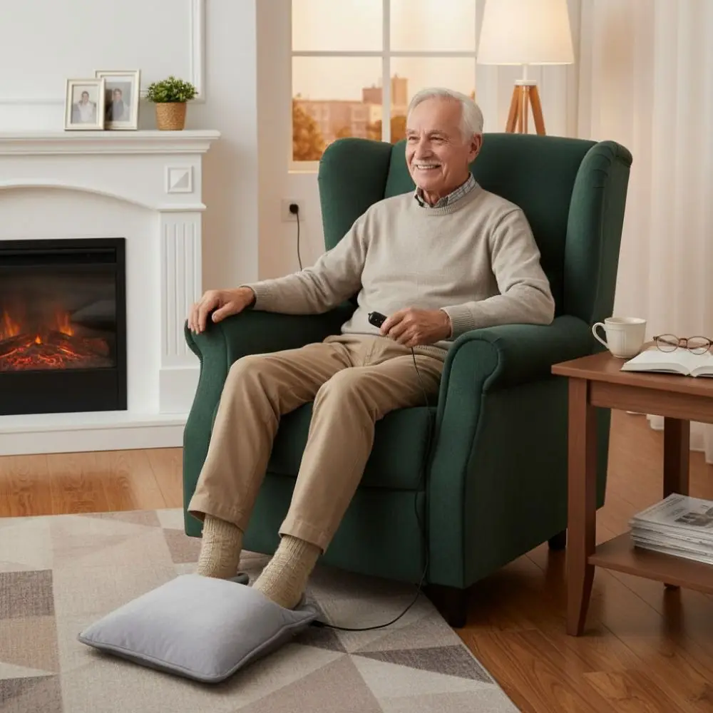 

Adjustable Temperature Heated Foot Warmer Fast Heating Soft Electric Heating Pad Portable Anti-slip Bottom Foot Heater