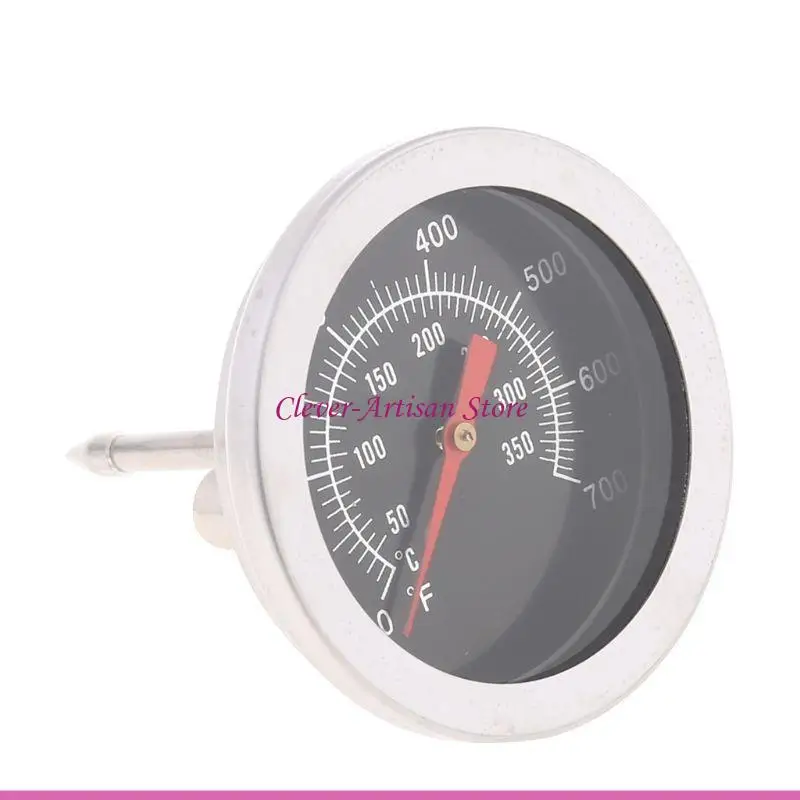 E06B Typ wybierania termometr piekarnika ze stali nierdzewnej z przezroczystą skalą dużą temperaturę temperaturową