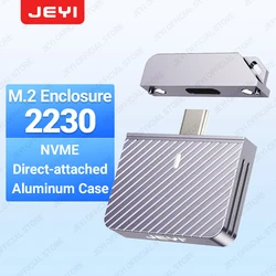 JEYI 2230 M.2 NVMe 직접 부착 SSD 인클로저, USB 3.2, 10Gbps 인라인 알루미늄 솔리드 스테이트 드라이브, 자석 보호 케이스 포함