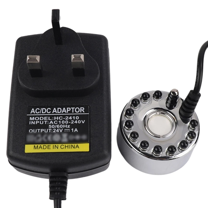 24V Siêu Âm Phun Sương Tạo Có Đèn LED Mini Phun Sương Tạo Ẩm Hình Ếch Con Vòi Phun Nước Máy Sương Mù Atomizer Tạo Ẩm & Loại Bỏ