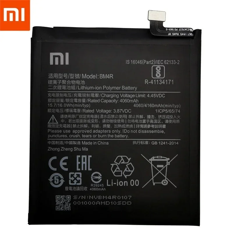 Baterai ponsel 2024 tahun 100% asli BM4R 4160mAh untuk Xiaomi Mi 10 Lite 10 Lite 5G Zoom baterai pengganti pengiriman cepat