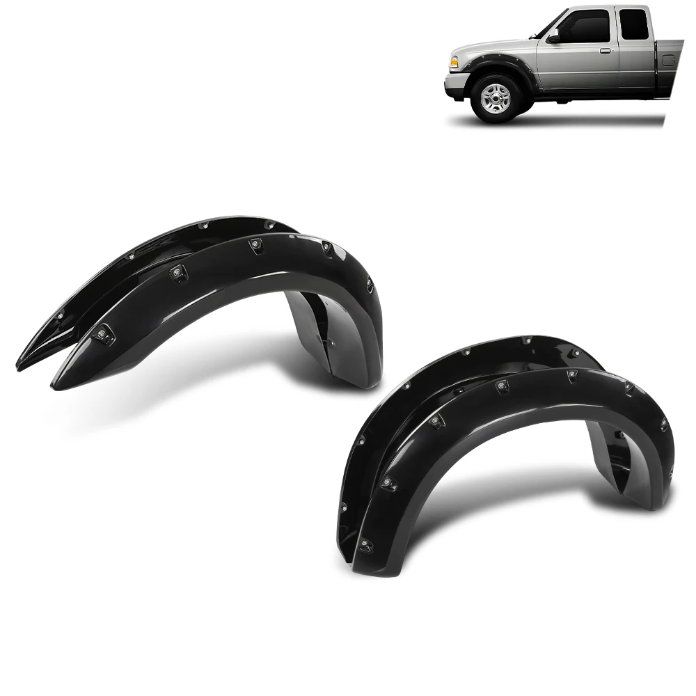 4pcs Pocket Rivet Bolt Fender Flares Black Fit For Ford Ranger 93-11