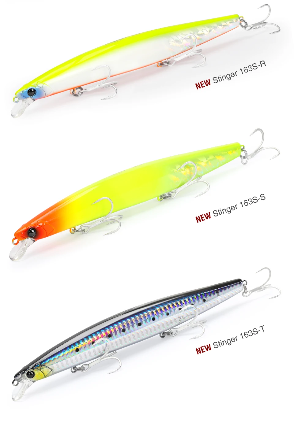 TSURINOYA 163S Ultra Long Casting Sinking Minnow Sea Fishing Lure STINGER 163mm 34.2g Seabass Tuna Saltwater Large Hard Baits