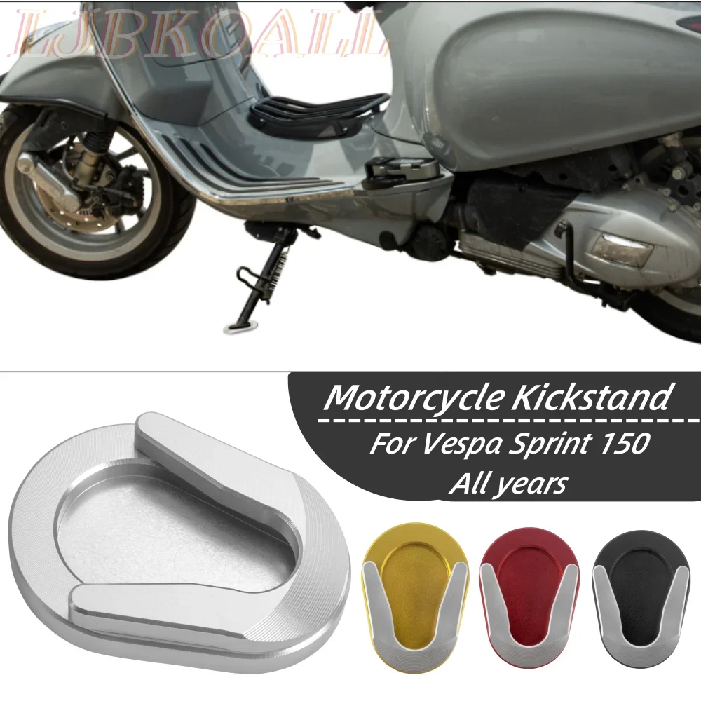 

Motorcycle Kickstand Enlarger Pad for Vespa Sprint 150 Sprint150 2016 2017 2018 2019 2020 2021 2022 CNC Stand Extension Plate