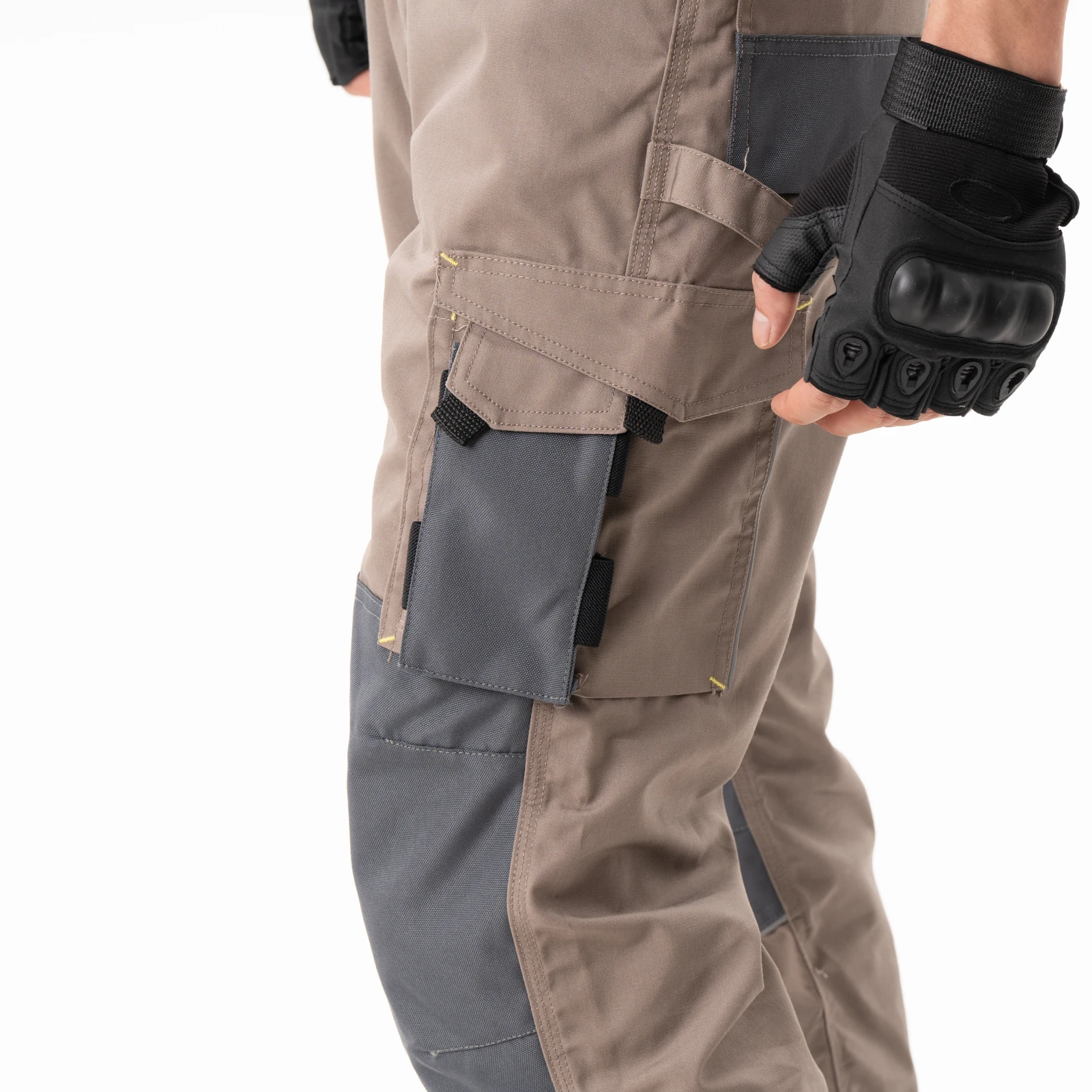 cargo pants knee pocket contrast colors tool pocket pants all-weather rip stop for workshop building Auto repair