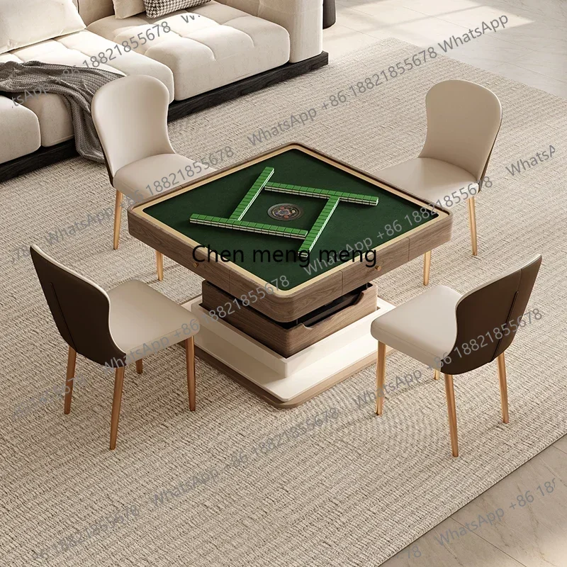 

Living room furniture mahjong table lift coffee table rock slab dining table multi-function automatic home
