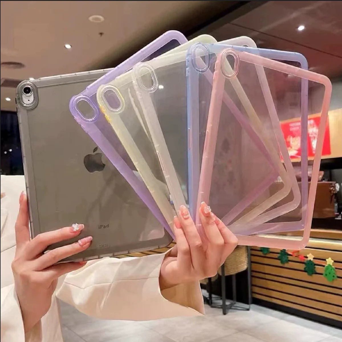 For iPad 5th 6th 9.7' 7th 8th 9th 10.2' Air 4 Air5 Air11 A16 2025 Pro11 10th iPad Mini 4 5 6 7 TPU Cover Case With Pen Groove