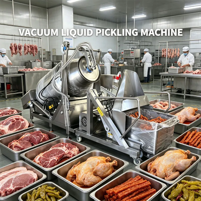 

Гидравлическая вакуумная машина для маринования овощей и мяса с автоматической выгрузкой, из нержавеющей стали, для центрального цеха