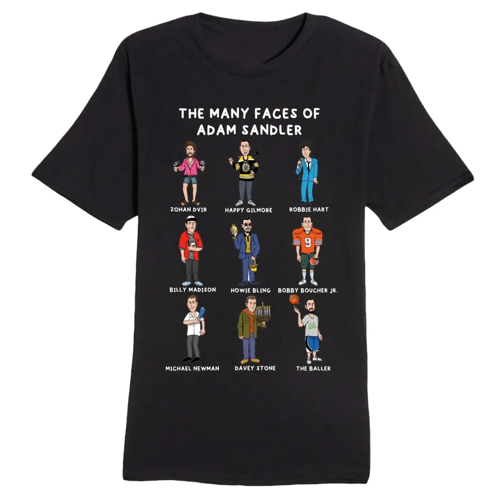 Adam Sandler The Many Face Tshirt All Size S to 5XL SE554
