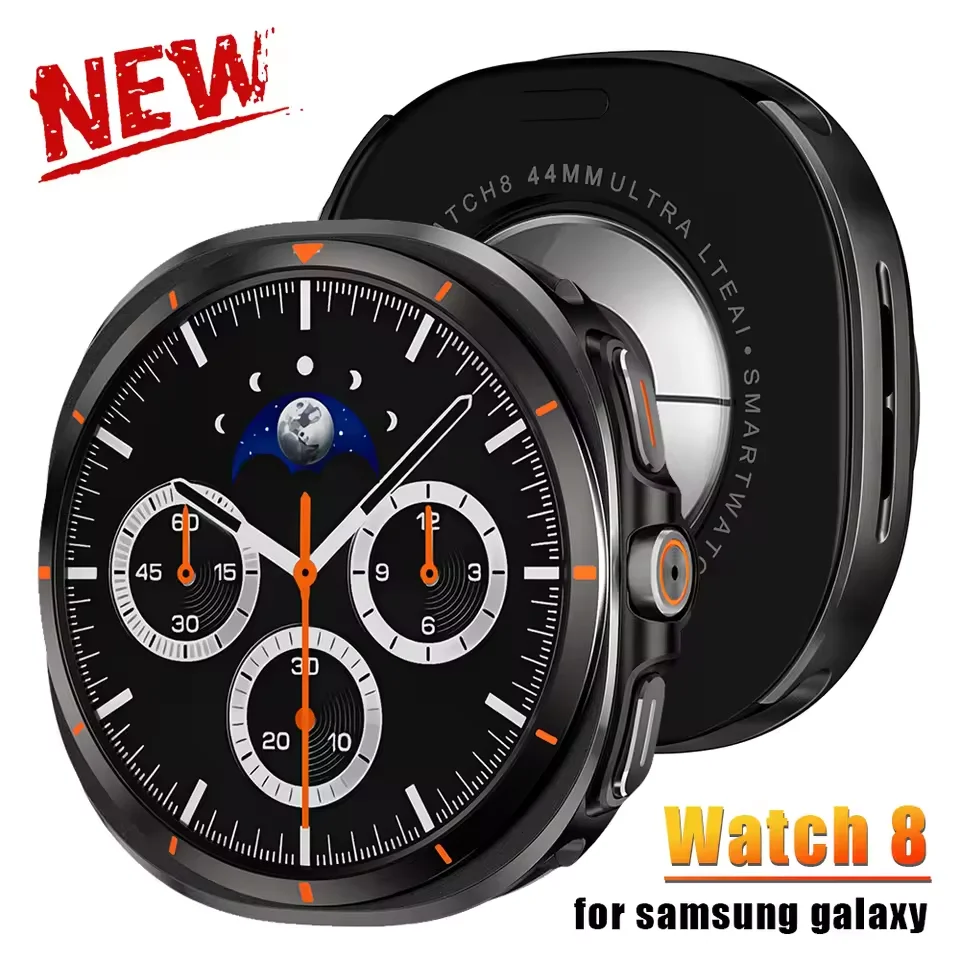 Metallgehäuse-Zubehör für Samsung Galaxy Watch 8 40/44 mm Schutzhülle für Galaxy Watch 8, Upgrade auf Ultra 47 mm Hartrahmen