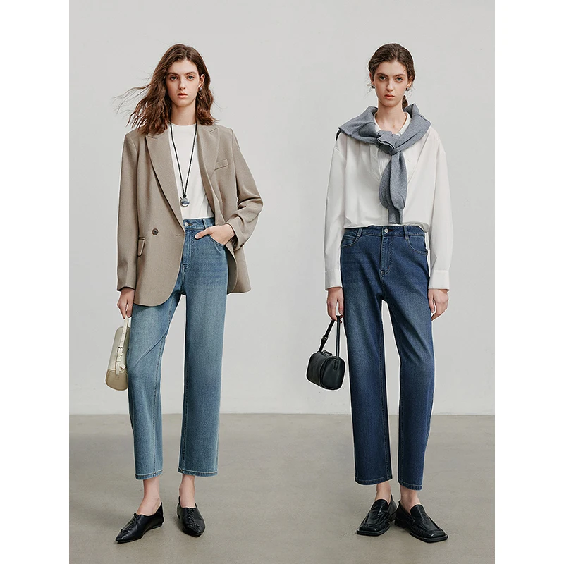 TOYOUTH Women Denim Jeans 2025 Spring New Slim Fit Ankle Length Cropped Harem Pants - Image 2