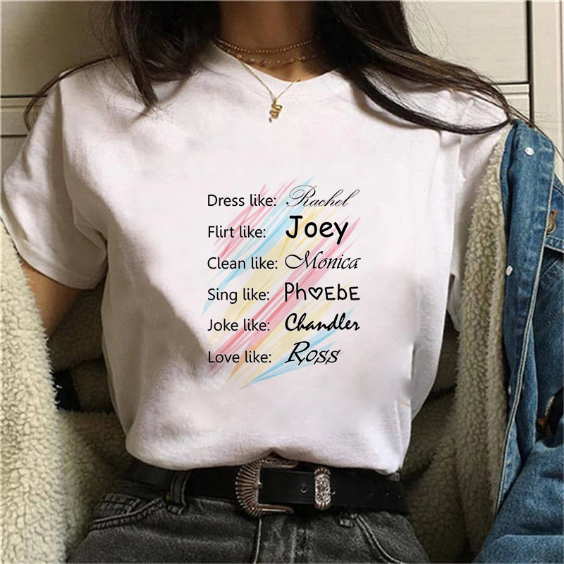 Old Friends Tv Show Tshirt Women T-shirts Tops Femme Clothes Female T-shirt Harajuku Summer 90s Tshirt Streetwear T-shirts