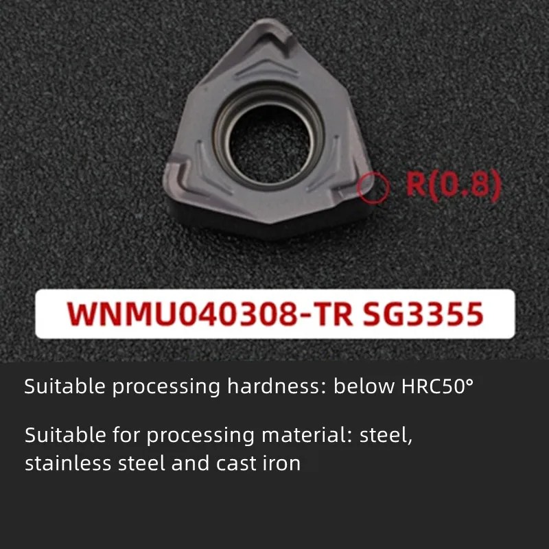 WNMU04,WNMU06,100% Original high-quality fast-feed milling insert WNMU WNMU040304 WNMU060408 For stainless steel, steel