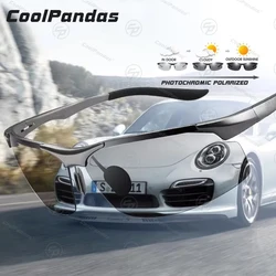 Coolpandas Classic Aluminum Frame Photochromic Polarized Sunglasses Men Anti-Glare Driving Goggles UV400 oculos de sol masculino