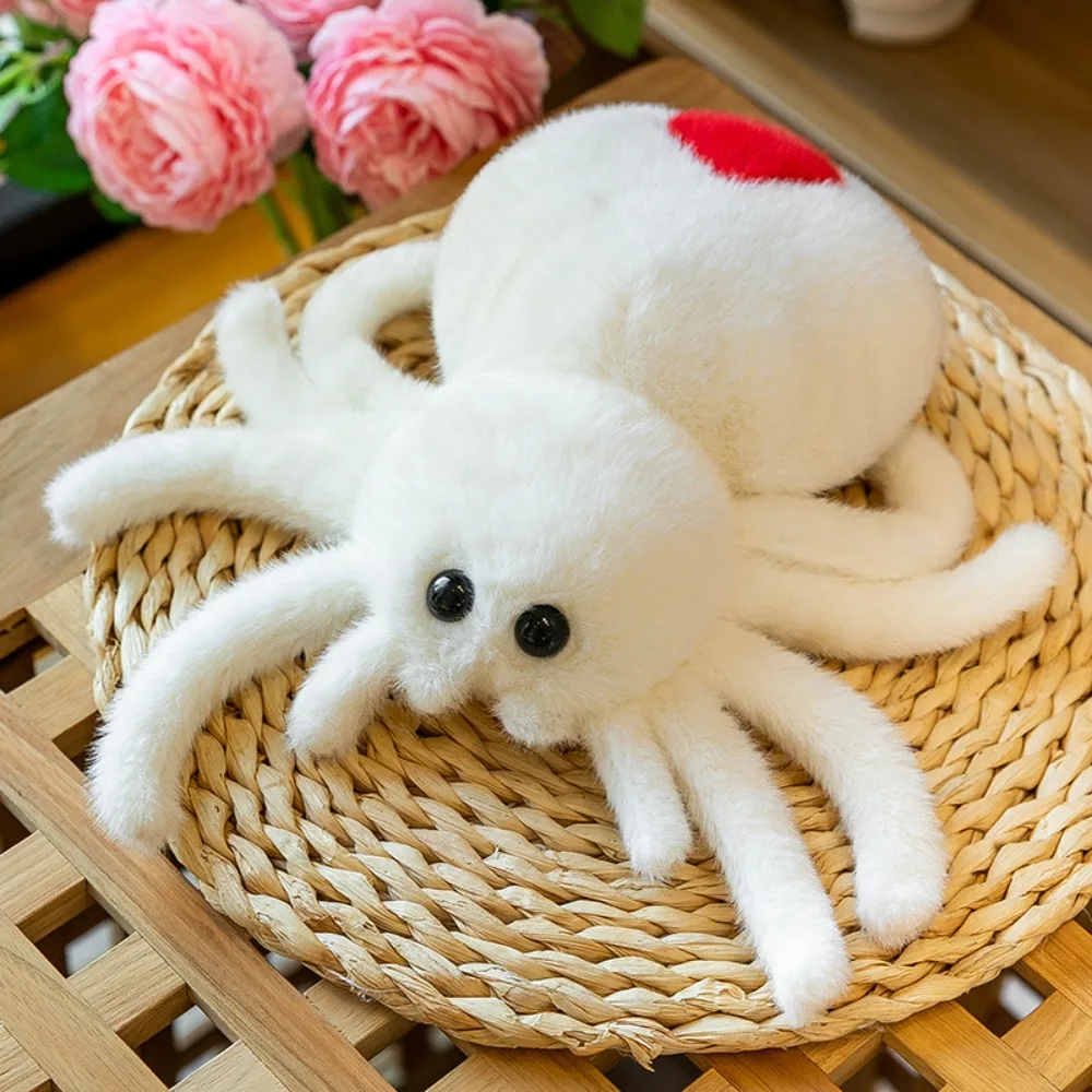 2024 Cute Spoof 25cm Plush Toy Plush Reptile Crawling Pet Doll Hallows' Day Jumping Spider Doll