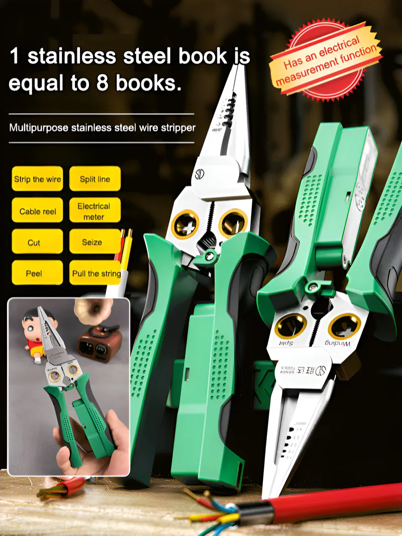 

Rustproof/8 in 1Multi-purpose steel wire stripper steel fast wire stripping strong and