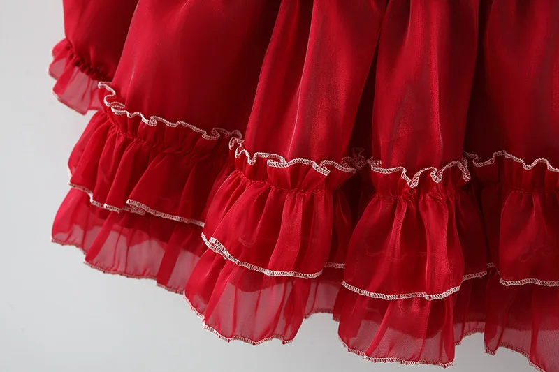 Herbst Winter Baby Mädchen Gericht Kleider Langarm Kinder kleidung Spitze europäischen und amerikanischen Stil Kinder kostüm 0 bis 3 Jahre – Detail 9