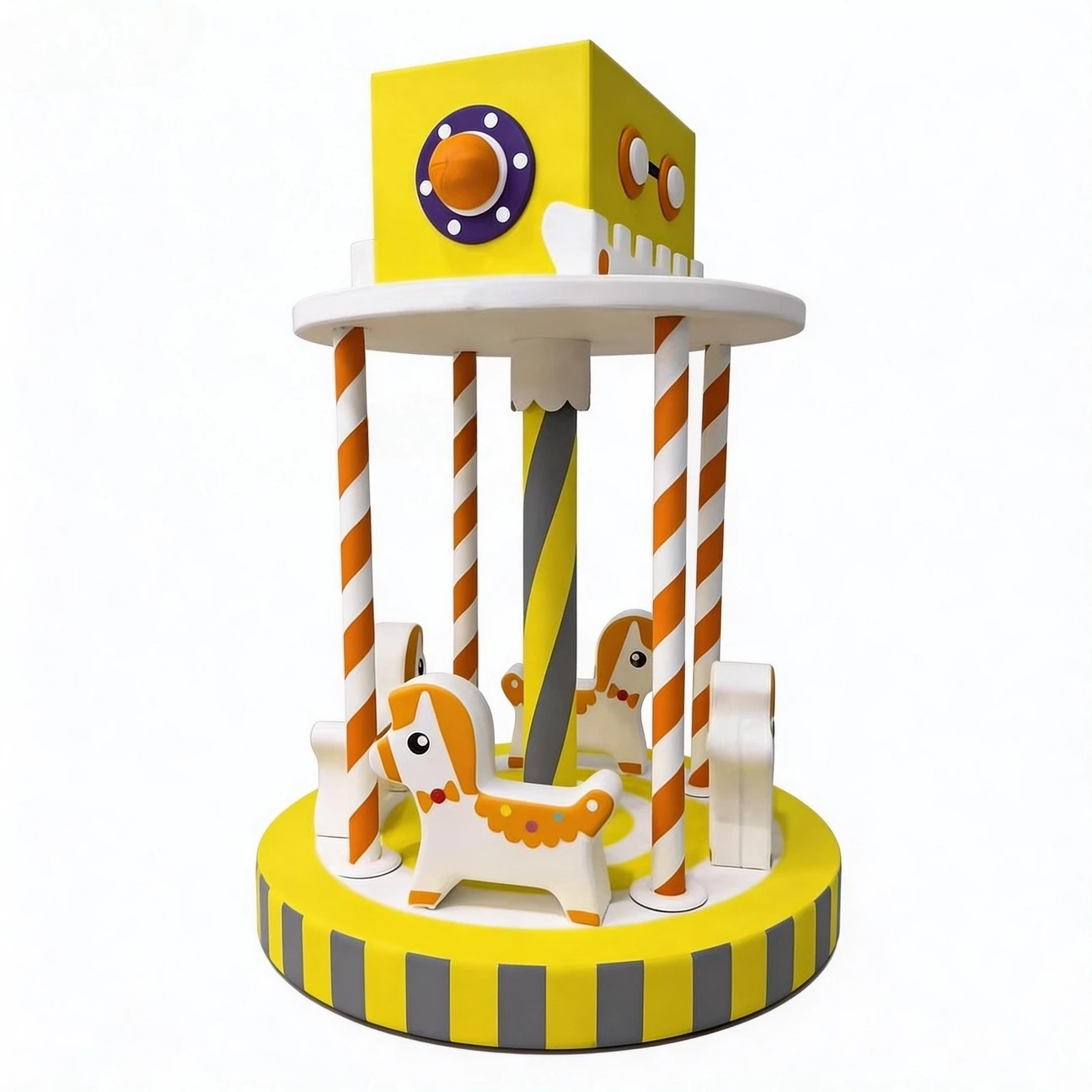 Carousel iron box exquisite decorations, ideal for soft amusement equipment