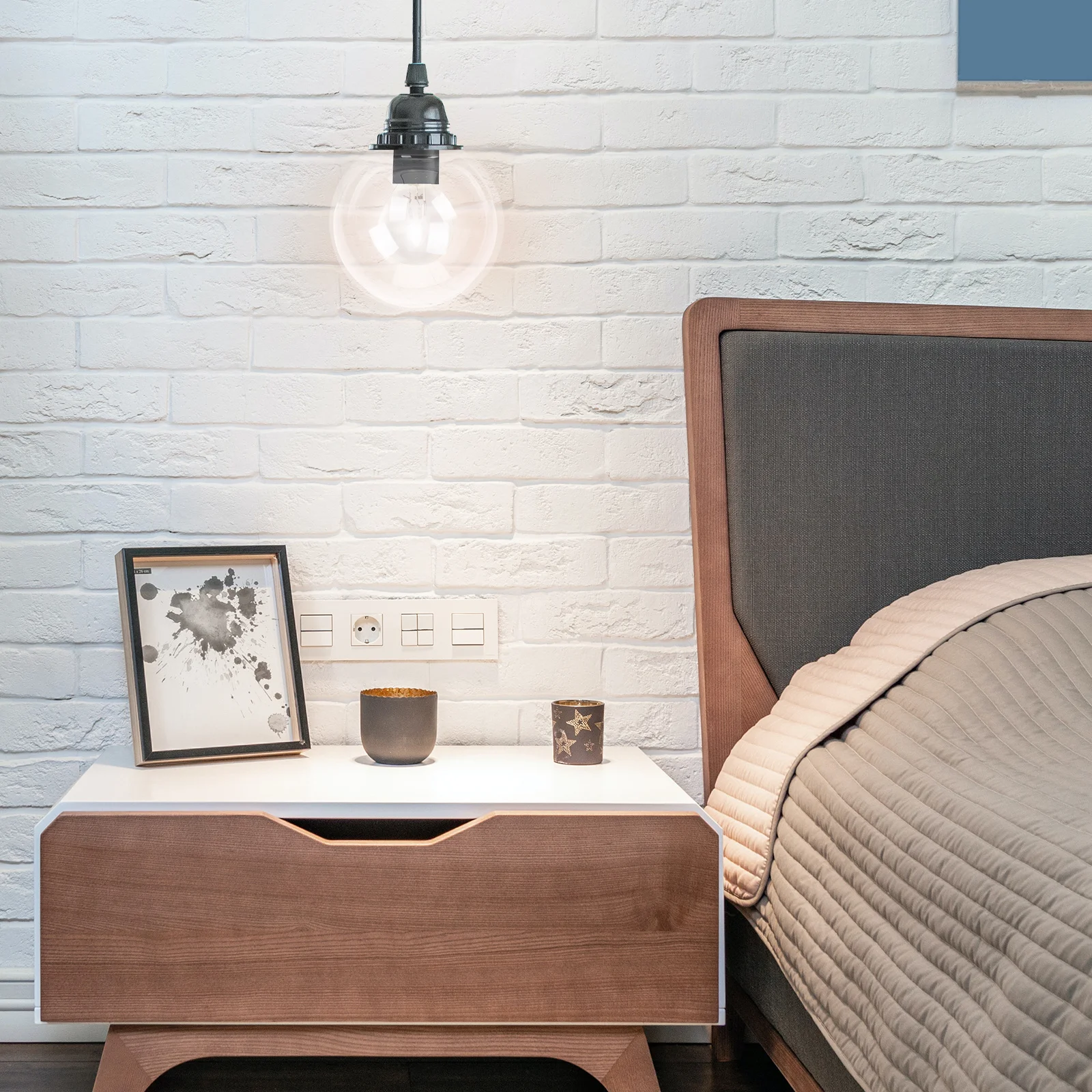 

Glass Lamp Shade Round European Style Hanging Lamp Cover Durable Soft Lighting Suitable for Home Bedroom Decor