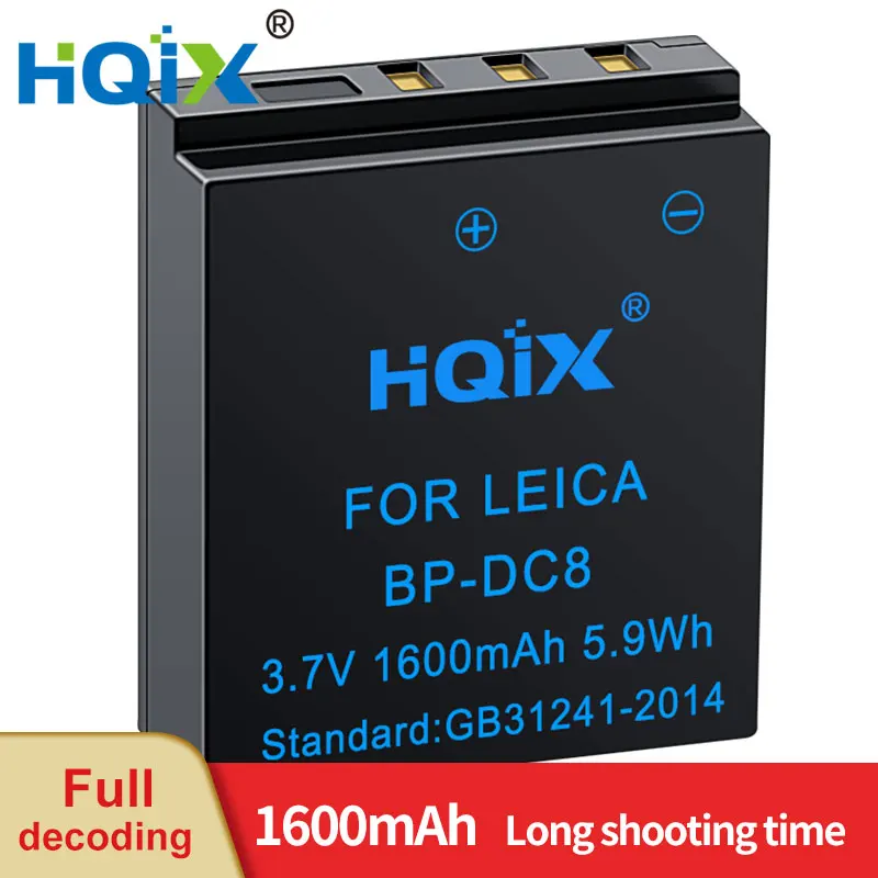 

HQIX for Leica X Typ113 X2 X1 X-E XV Typ102 Mini-M X-Vario Typ107 Camera BP-DC8 Charger Battery