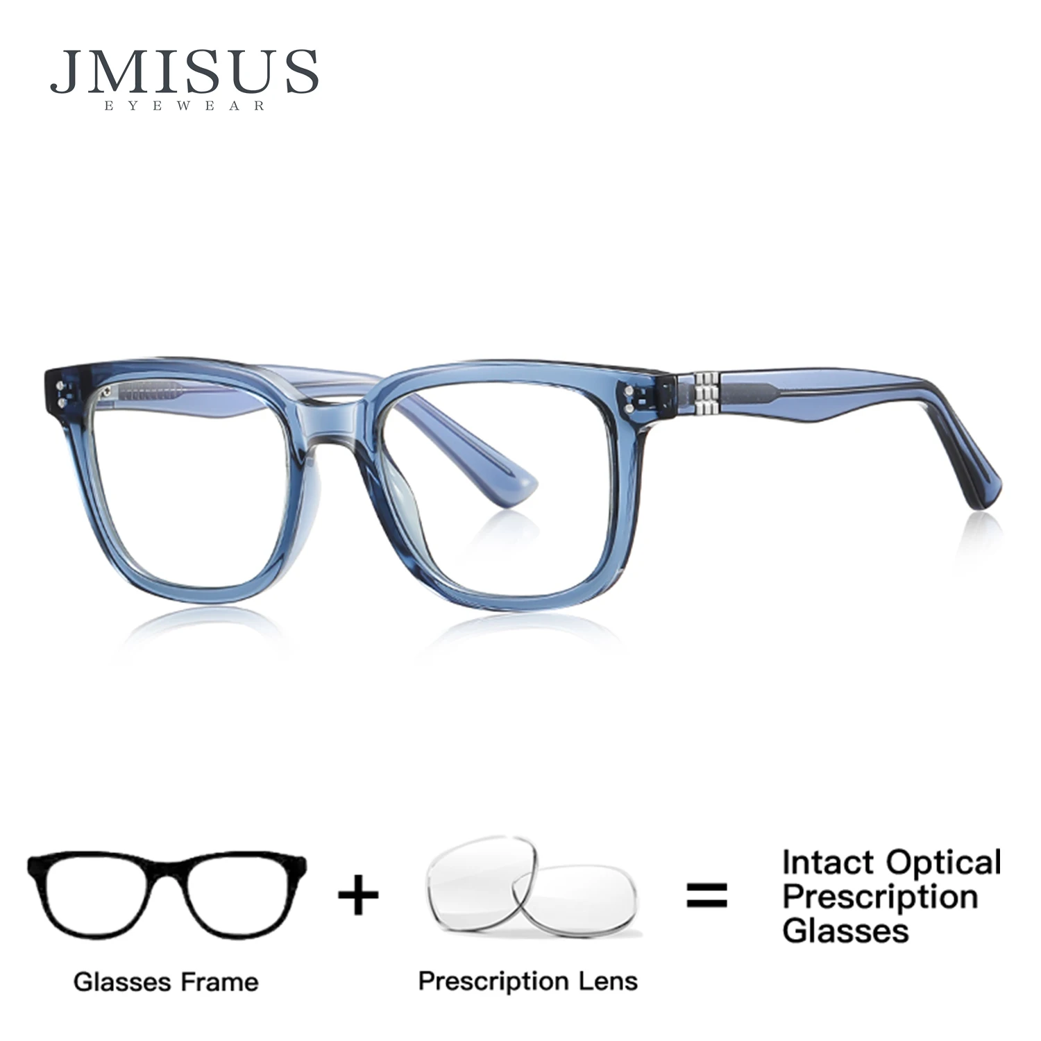 JMISUS Custom Prescription Glasses Progressive Multifocal Glasses Women Men Square Photochromic Grey Brown Colors Available Now