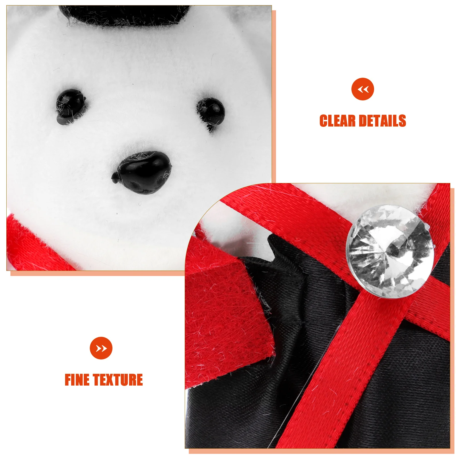 

8Pcs Phd Bear Bouquet Materials Vivid Appearance Excellent Workmanship Graduation Decoration Gift for Valentine Anniversary