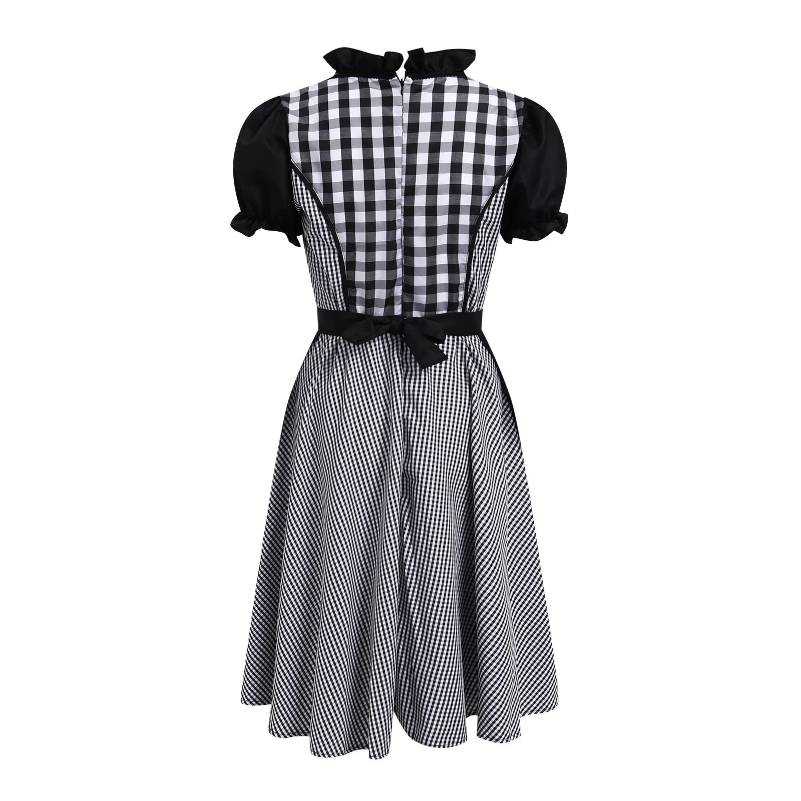 Costumi tradizionali bavaresi dell'oktoberfest Plaid Dirndl abiti donna grembiule vestito tedesco birra Wench cameriera Cosplay Party Dress