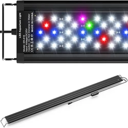 120cm Auto on off LED Aquarium Light for Water Plants Full Spectrum Fish Tank Light with Timer WRGB LED Lamp for aquarium