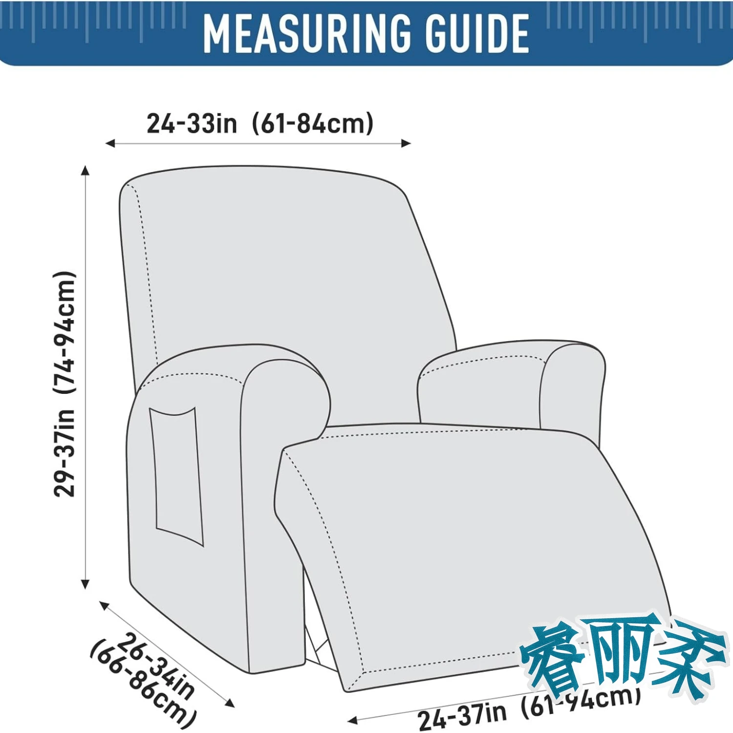 Stretch Sofa Recliner Covers Slipcover Stretch Recliner Chair Sofa Cover 1/2/3 Seater Sofa Protector Full Cover Washable