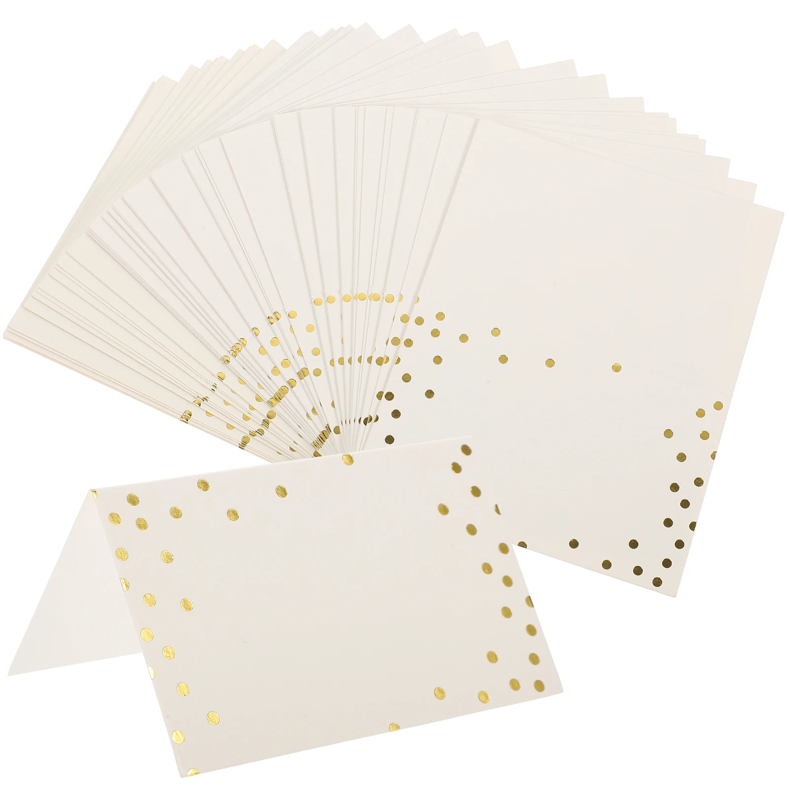 

50pcs Name Cards Elegant Design Wedding Seating Smooth Surface Blank Place Cards Tented Food Buffet