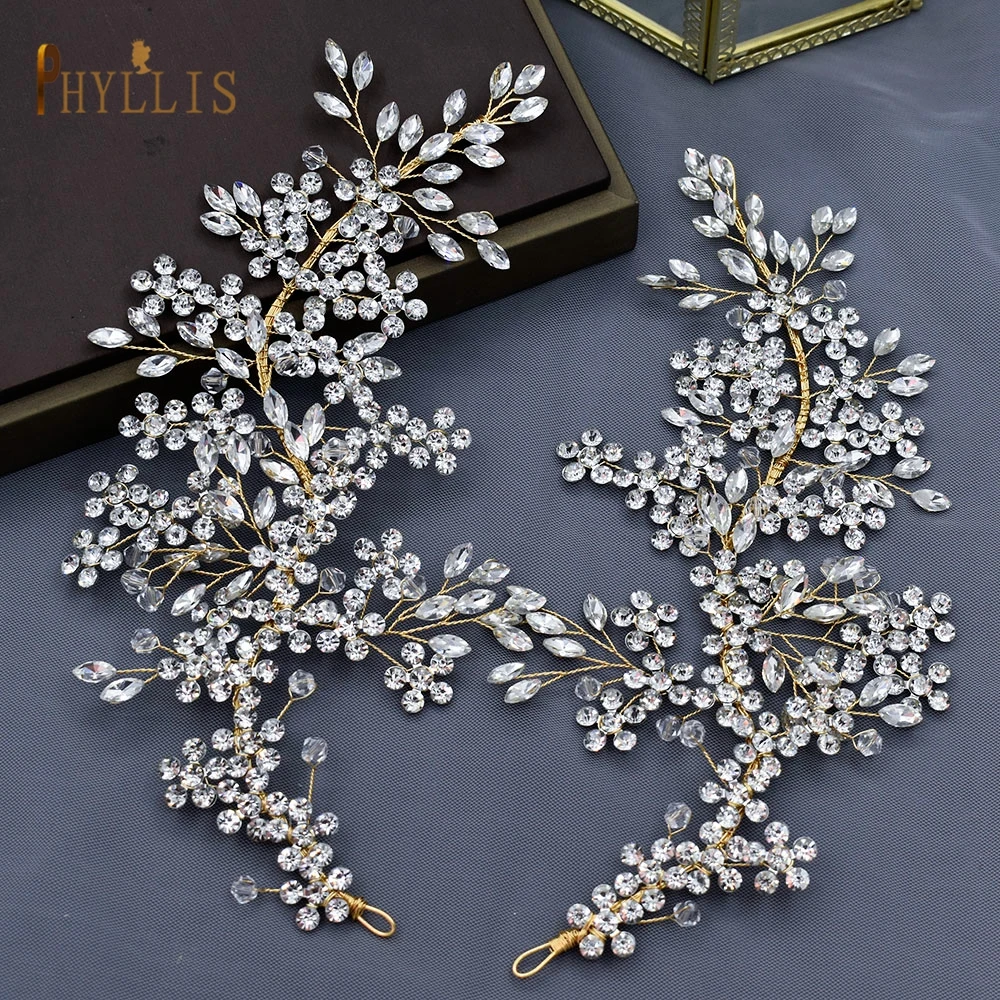 A426 Fashion Wedding Tiaras Crystal Bridal Headpieces Prom Hair Accessories Bohemian Flower Bride Headband Party Hair Jewelry