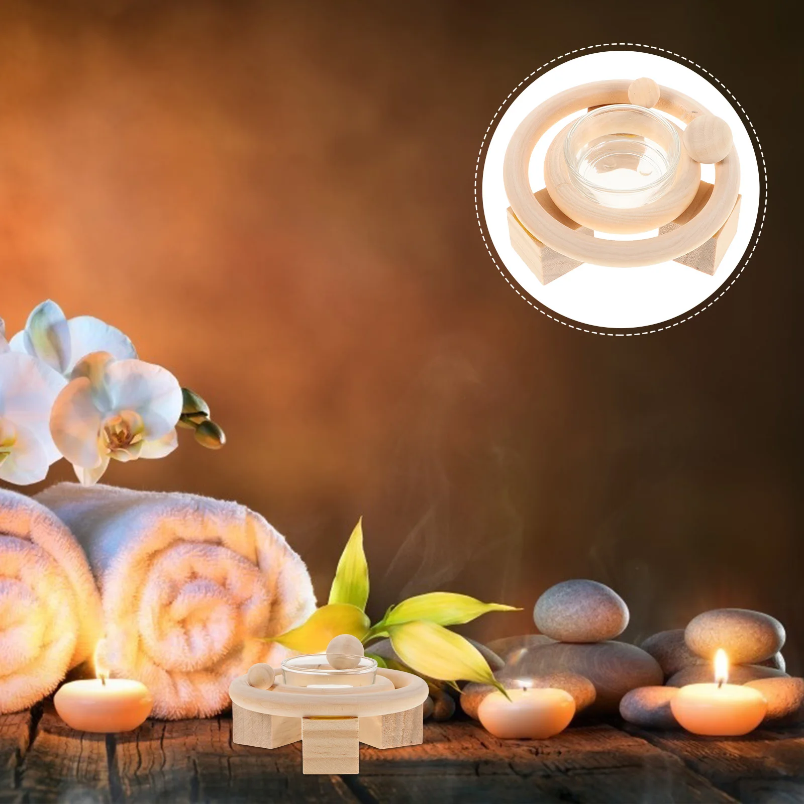

Solar System Themed Wooden Holder Table Centerpiece Home Decor Wedding Party Gift Educational Tool Decorative Jar Stand
