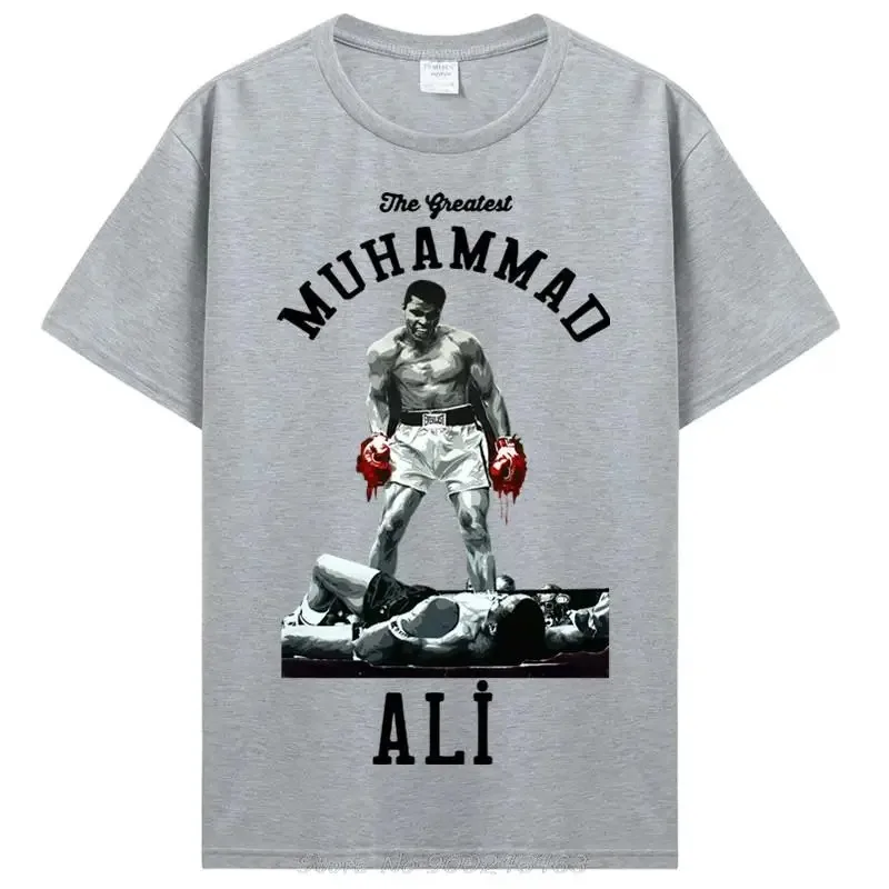 Muhammad Ali T Shirt Men The Greatest Fitness Short Sleeve Printed Top 100 Cotton Tee Shirt 2024 New Men\'s T-shirt Summer