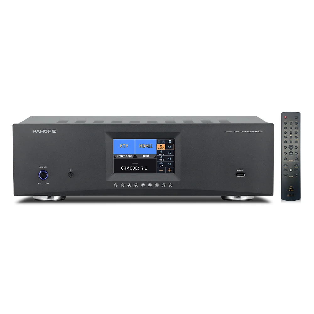 MK-8000 7.1CH AV Receiver 8K 3D Dolby8 Channel Home Theater KTV Karaoke Amplifier