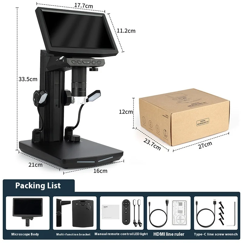 DP1920 7/10.1 "IPS شاشة 1600X مجهر رقمي لفحص ثنائي الفينيل متعدد الكلور لإصلاح الهاتف المحمول #5