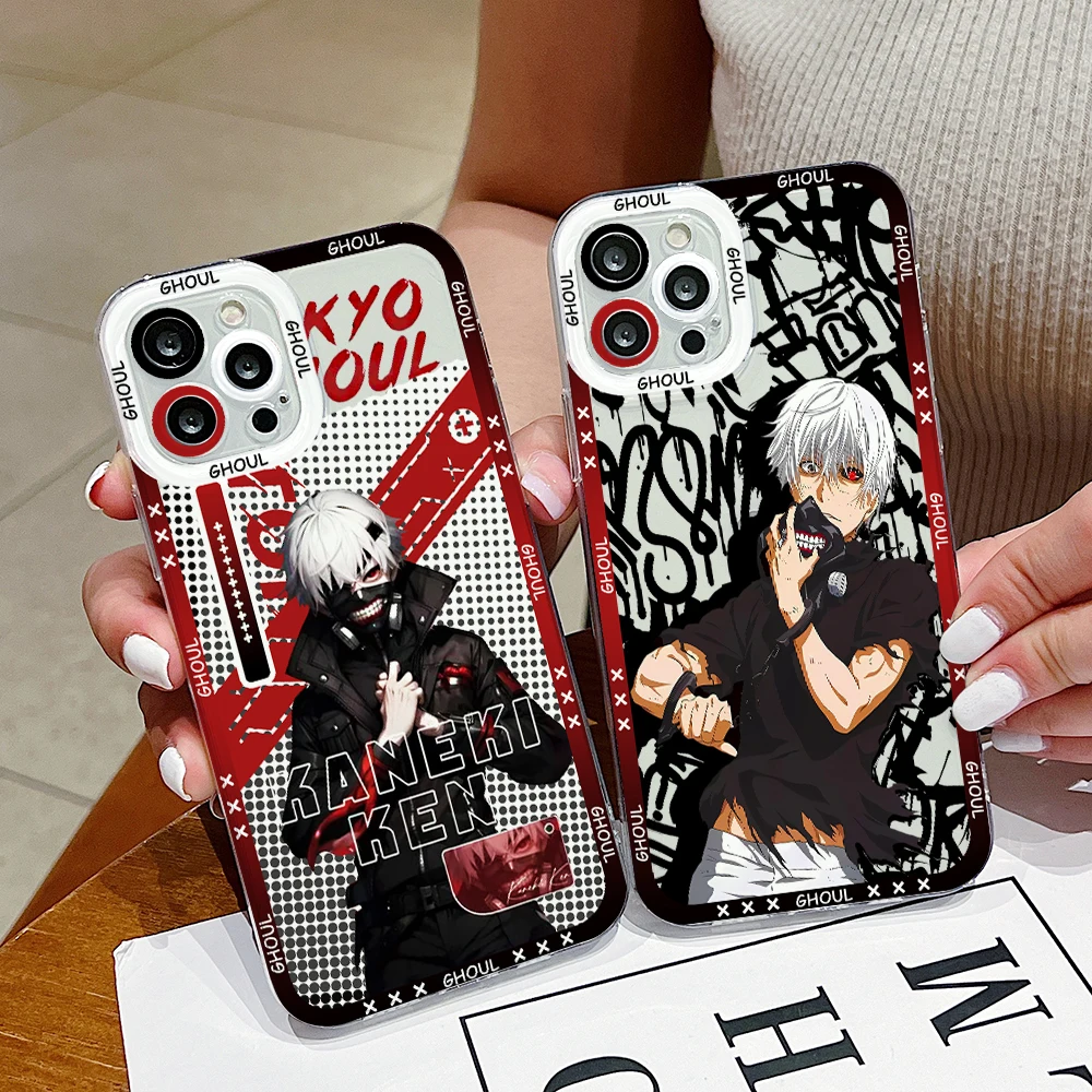 Anime Tokyo Ghoul Phone Case for Oppo A98 A96 A79 A78 A74 A60 A58 A57 A54 A53 A38 A17 A16 4G 5G Border Print Transparent Cover