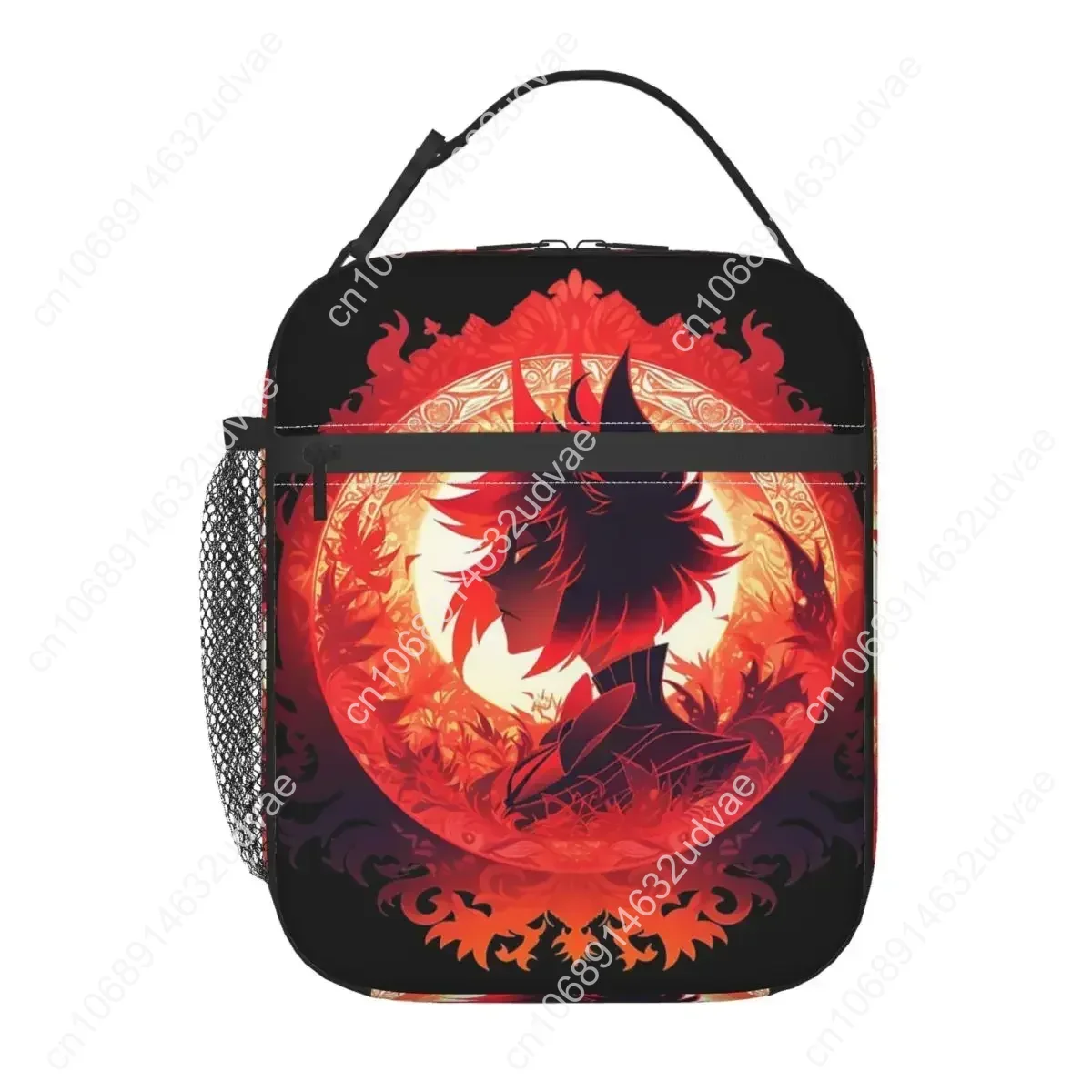 Custom H-Hazbins Mangas Lunch Bag for Women Cooler Thermal Insulated Lunch Box Beach Camping Travel Resuable Tote Bags
