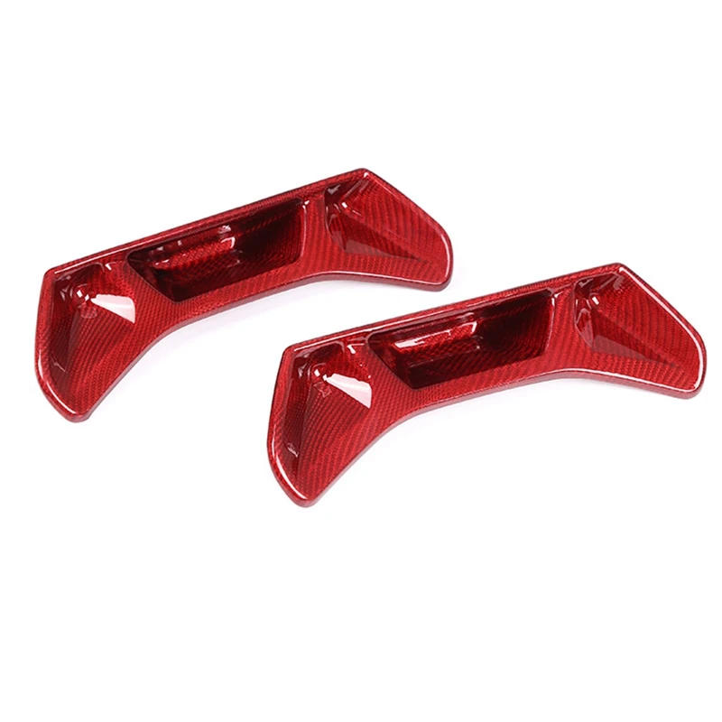 

Carbon Fiber Red Car Seat Backrest Cover Trim Stickers For Toyota Supra GR A90 A91 MK5 2019-2022 Accessories